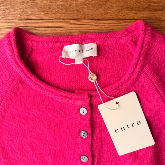 Entro Fuchsia Knit Cardigan - Picture 3 of 6